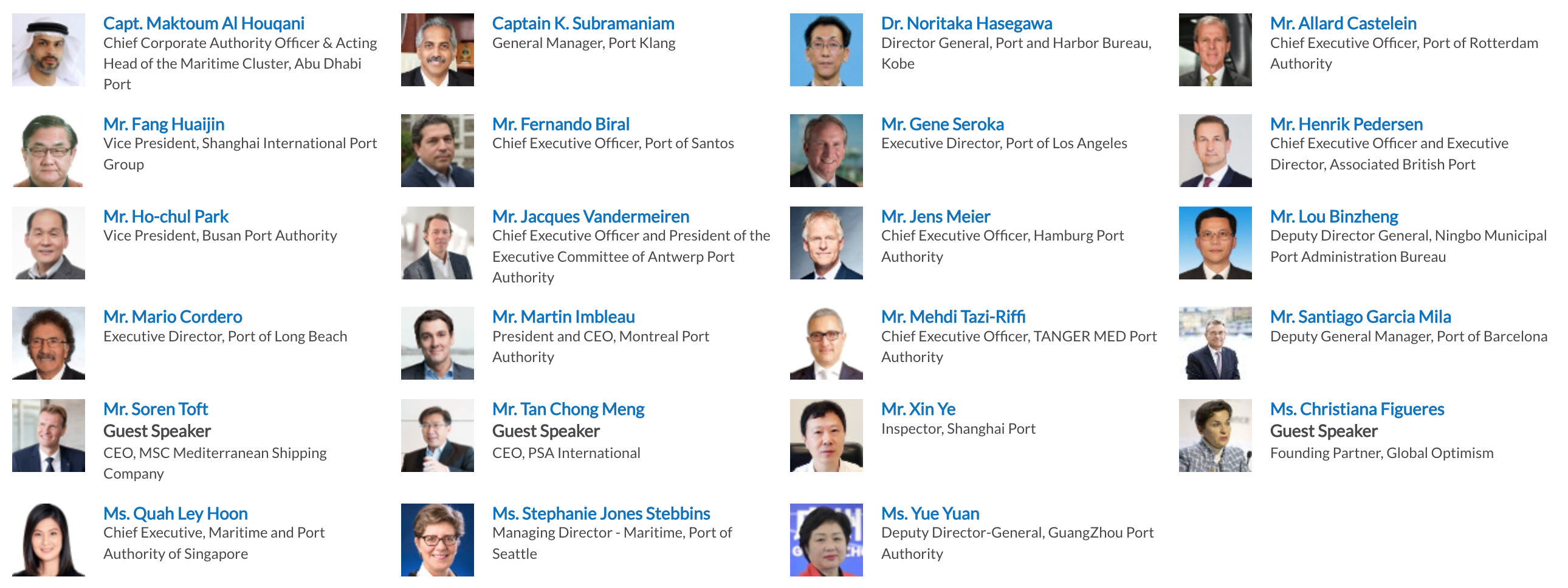 Heads of Delegation - PAR2021